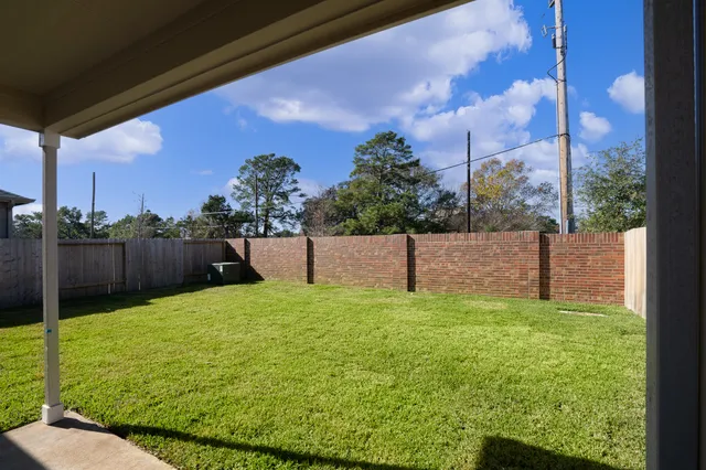 a view of a backyard