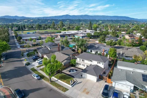 an aerial view of multiple house
