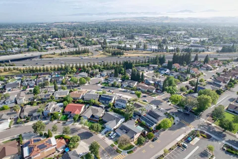 an aerial view of a city