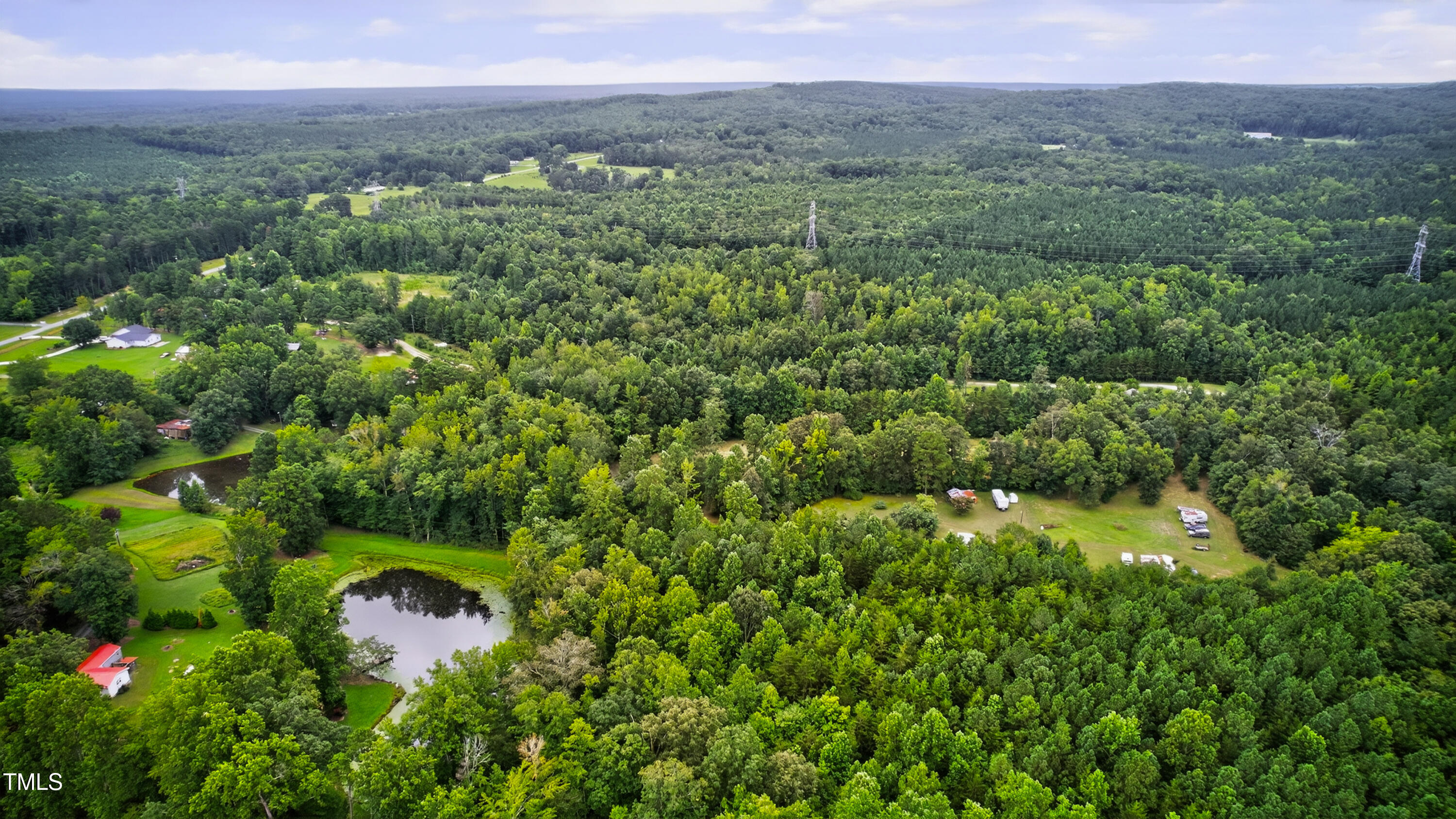 0 Thompson Mill Road Graham, NC 27253 - Photo 17 of 19 a view of a lush green forest with trees and some houses