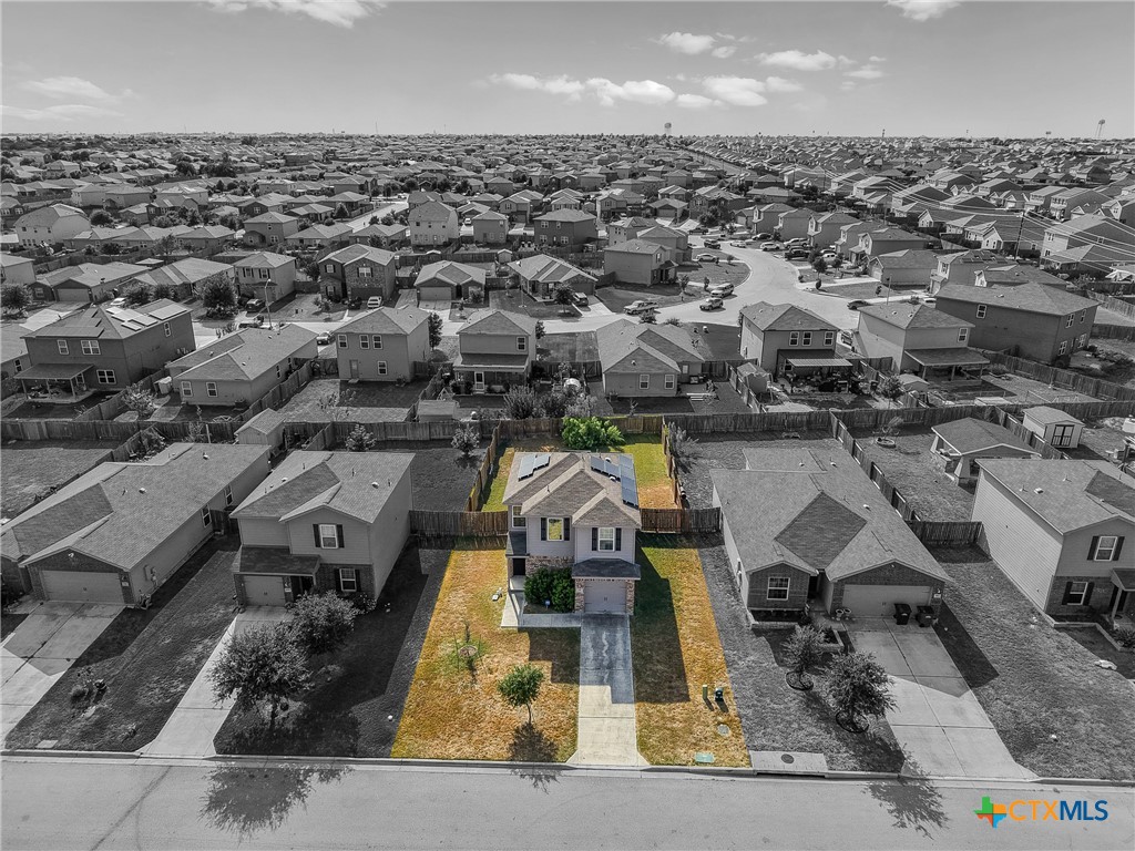 137 Bridges Lane Jarrell, TX 76537 - Photo 33 of 34 an aerial view of a house with a swimming pool