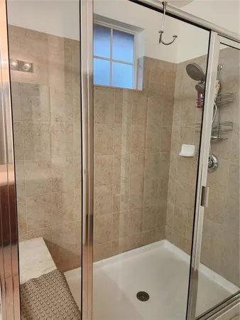 a bathroom with a tub