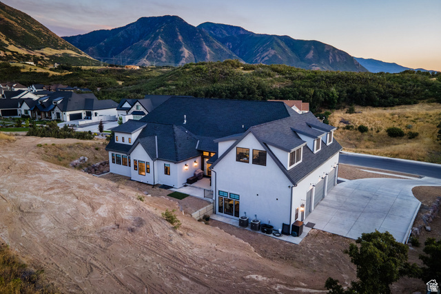 3247 South Mapleton Estates Drive Mapleton, UT 84664 - Photo 62 of 70 Aerial view at dusk of a mountain view