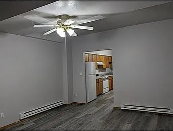 105 South Liberty Street Marion, IL 62959 - Photo 8 of 13 an empty room with wooden floor closet and chandelier fan