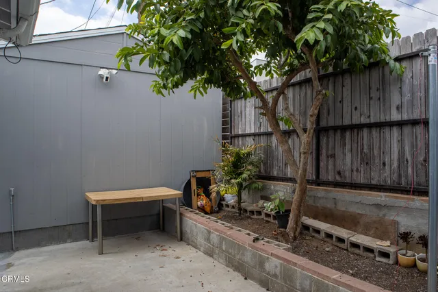 a backyard of a house