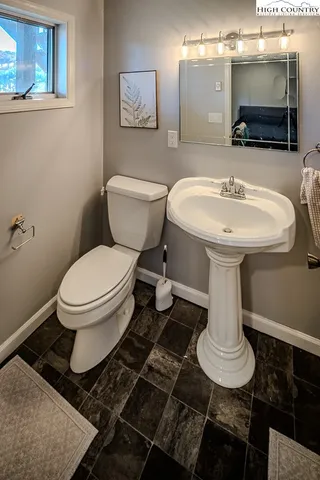 a view of a lake with a mountain in the background