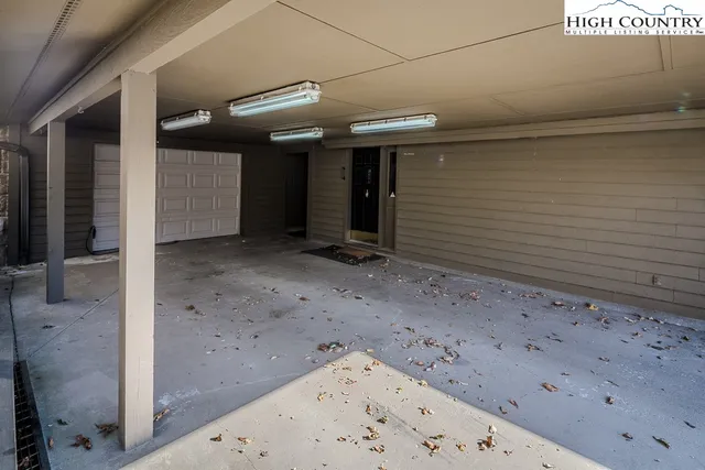 a view of a hallway with entryway