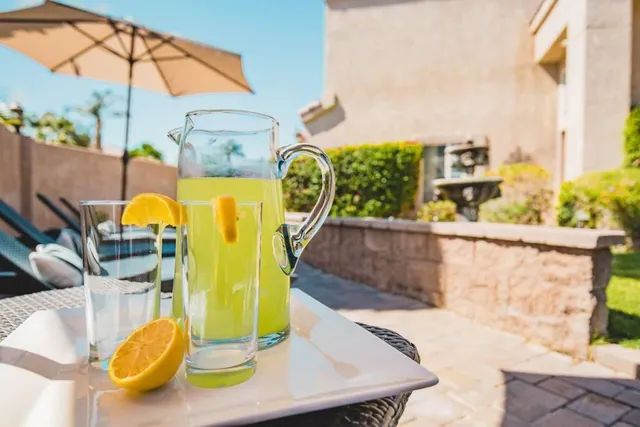 a view of outdoor space yard deck patio and living room