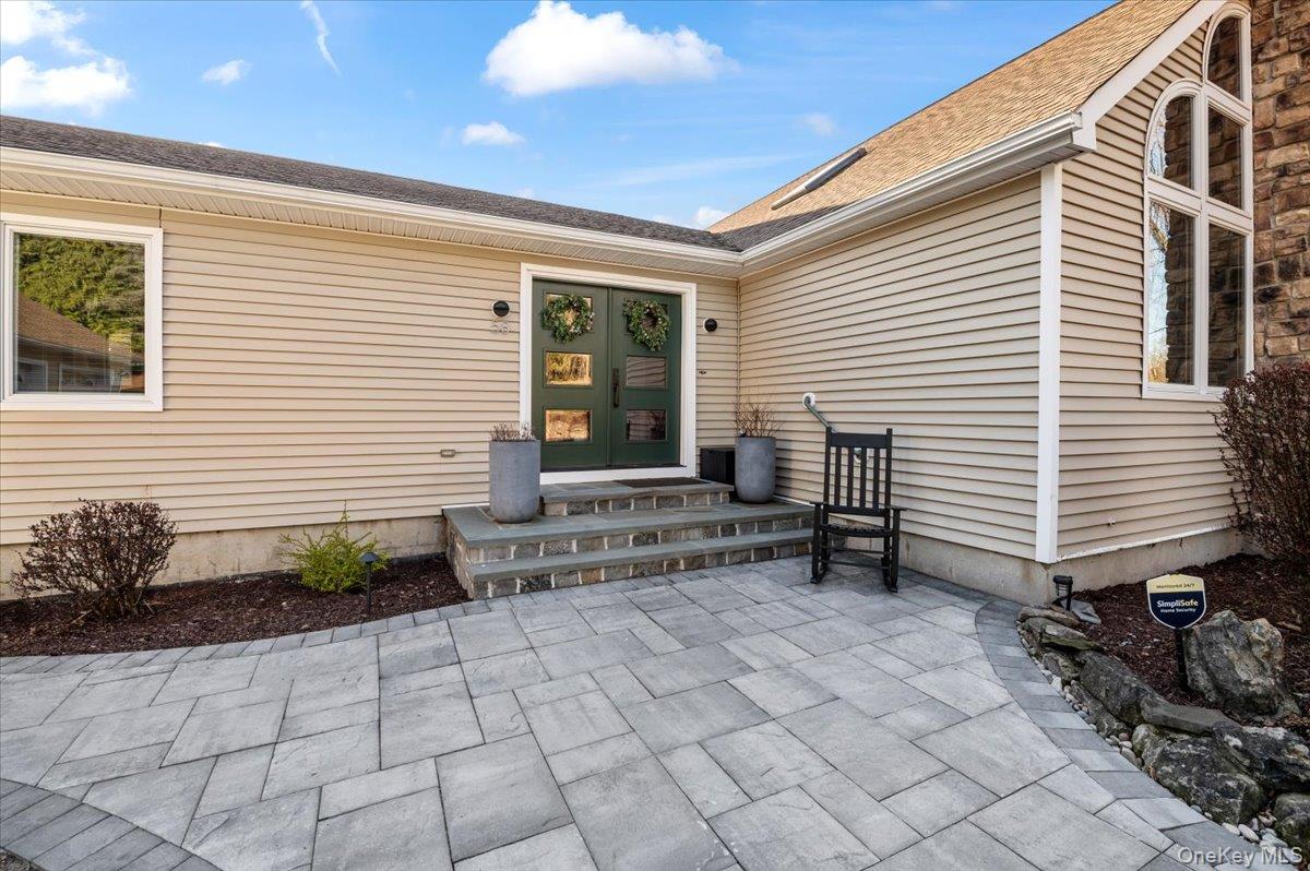 58 Big Island Road Warwick, NY 10990 - Photo 24 of 45 Doorway to property with roof with shingles, french doors, and a patio area