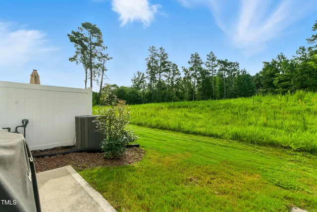 a view of a back yard of the house