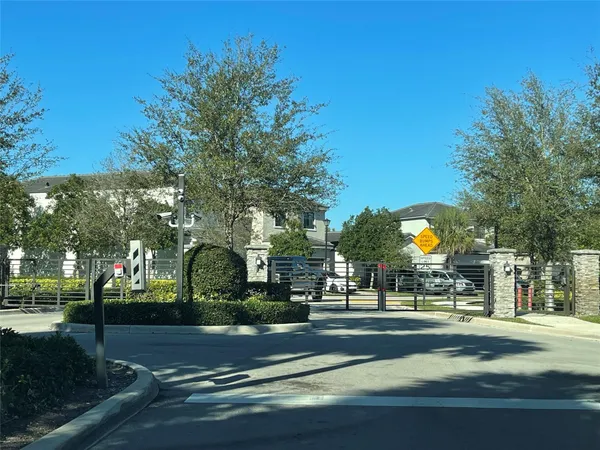 a view of street with houses