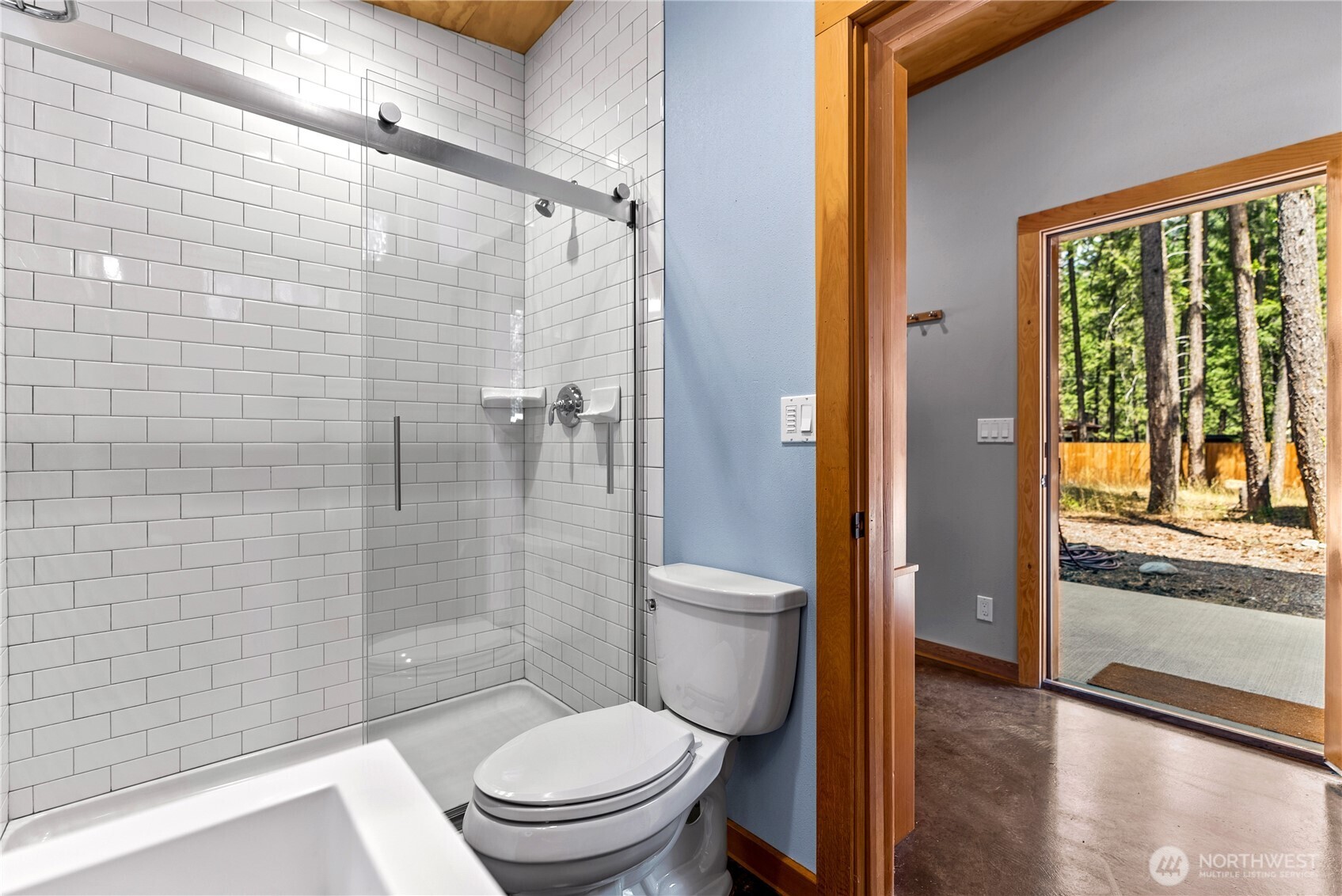 16 Littell Road Mazama, WA 98833 - Photo 24 of 40 a bathroom with a toilet and a shower