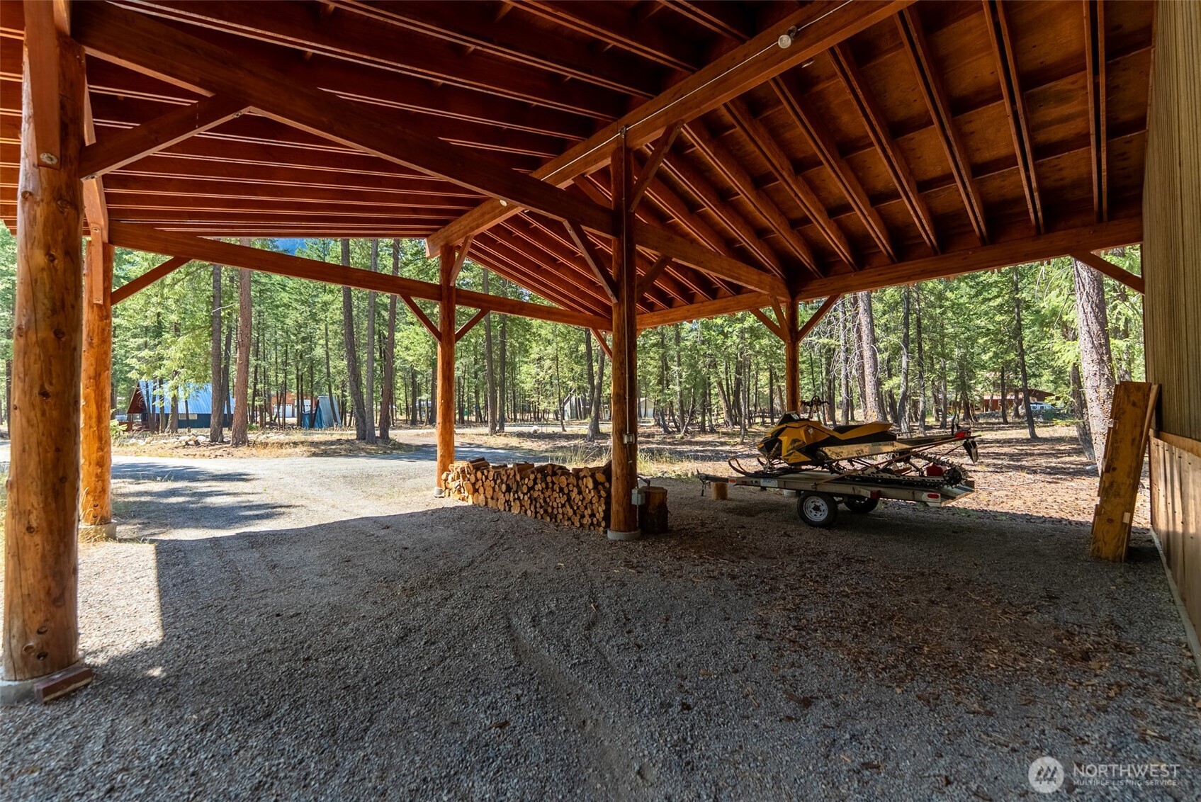 16 Littell Road Mazama, WA 98833 - Photo 25 of 40 a view of yard with porch and outdoor seating