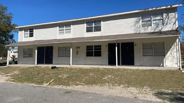 a front view of a house