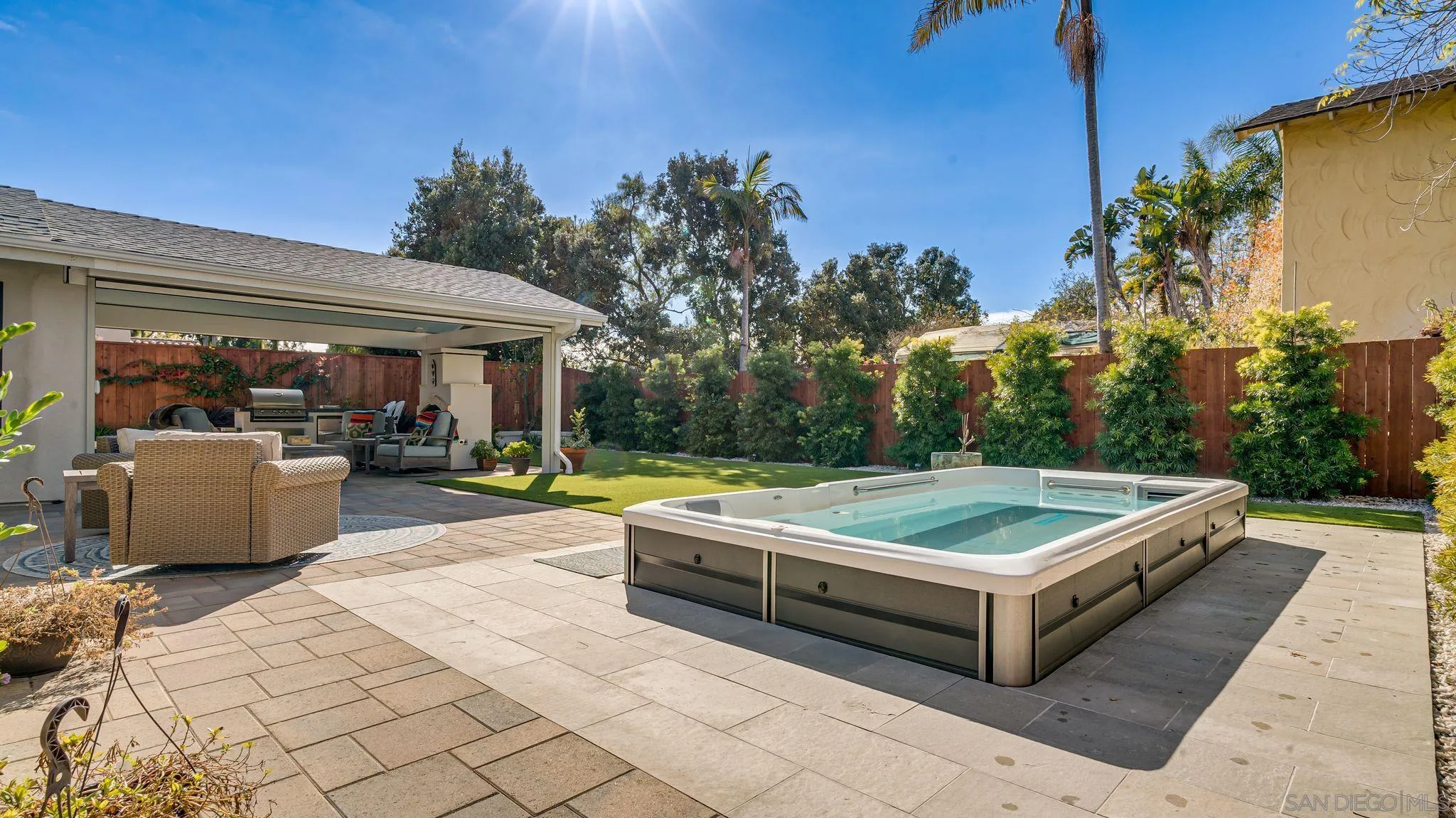 14146 Recuerdo Drive Del Mar, CA 92014 - Photo 30 of 54 a view of a patio with swimming pool