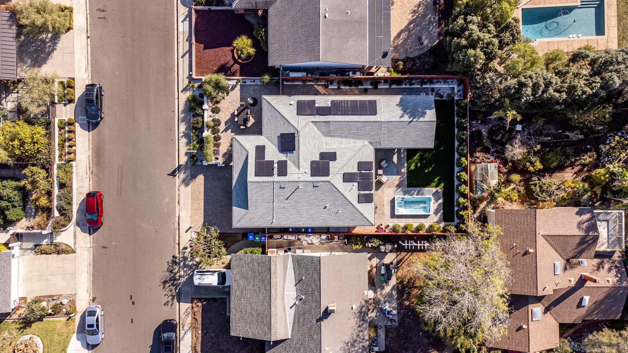 14146 Recuerdo Drive Del Mar, CA 92014 - Photo 48 of 54 aerial view of a house with a tree in front