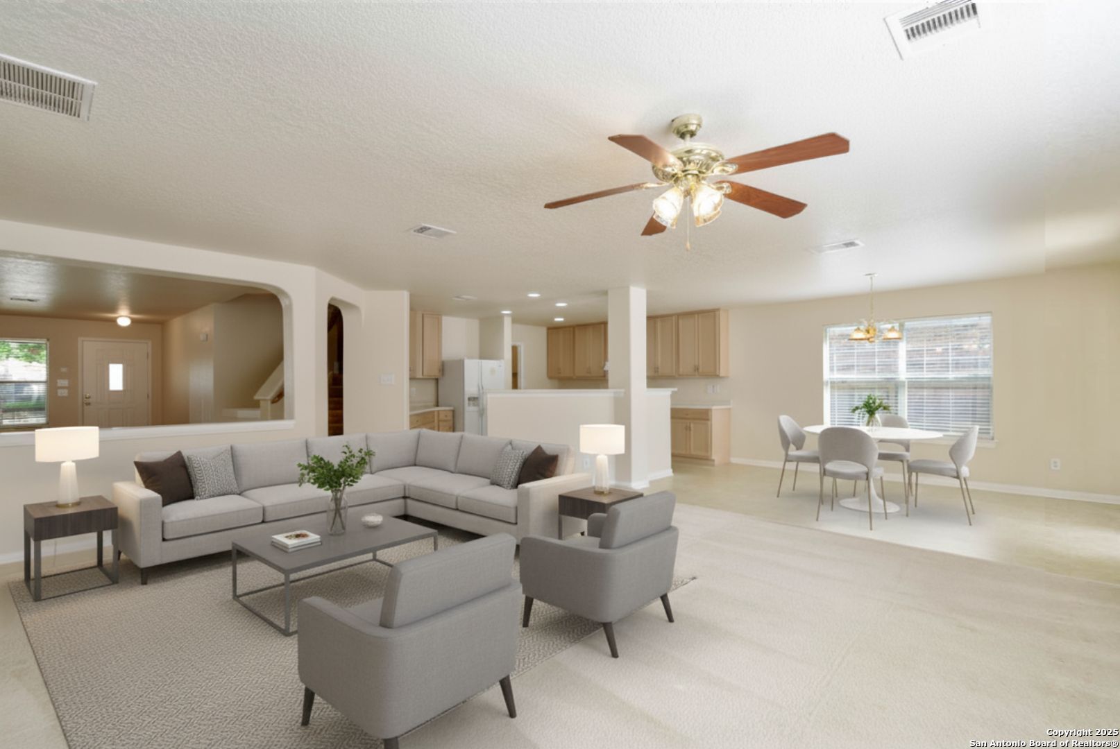 184 Springtree Parkway Cibolo, TX 78108 - Photo 4 of 36 a living room with furniture and a large window