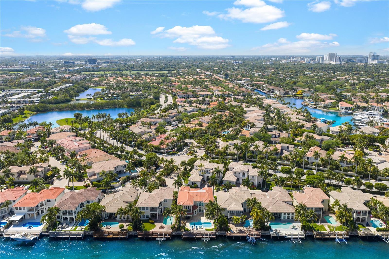 1495 Windjammer Way Hollywood, FL 33019 - Photo 46 of 48 an aerial view of residential houses with outdoor space