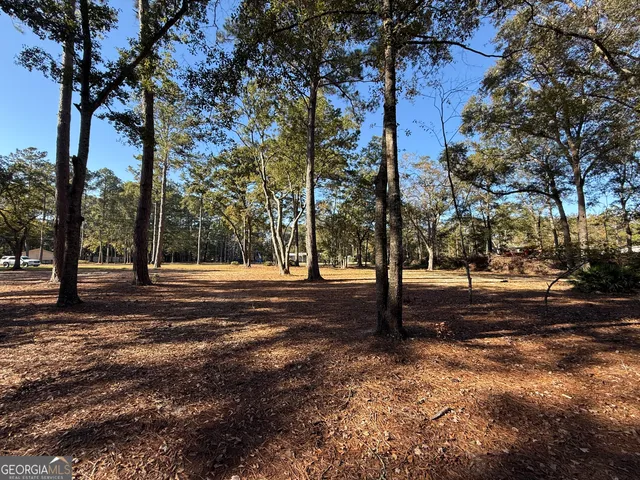 a view of road with trees