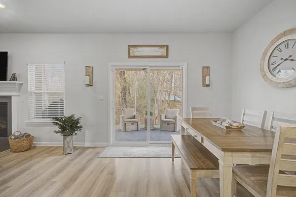 a view of a livingroom with furniture and window