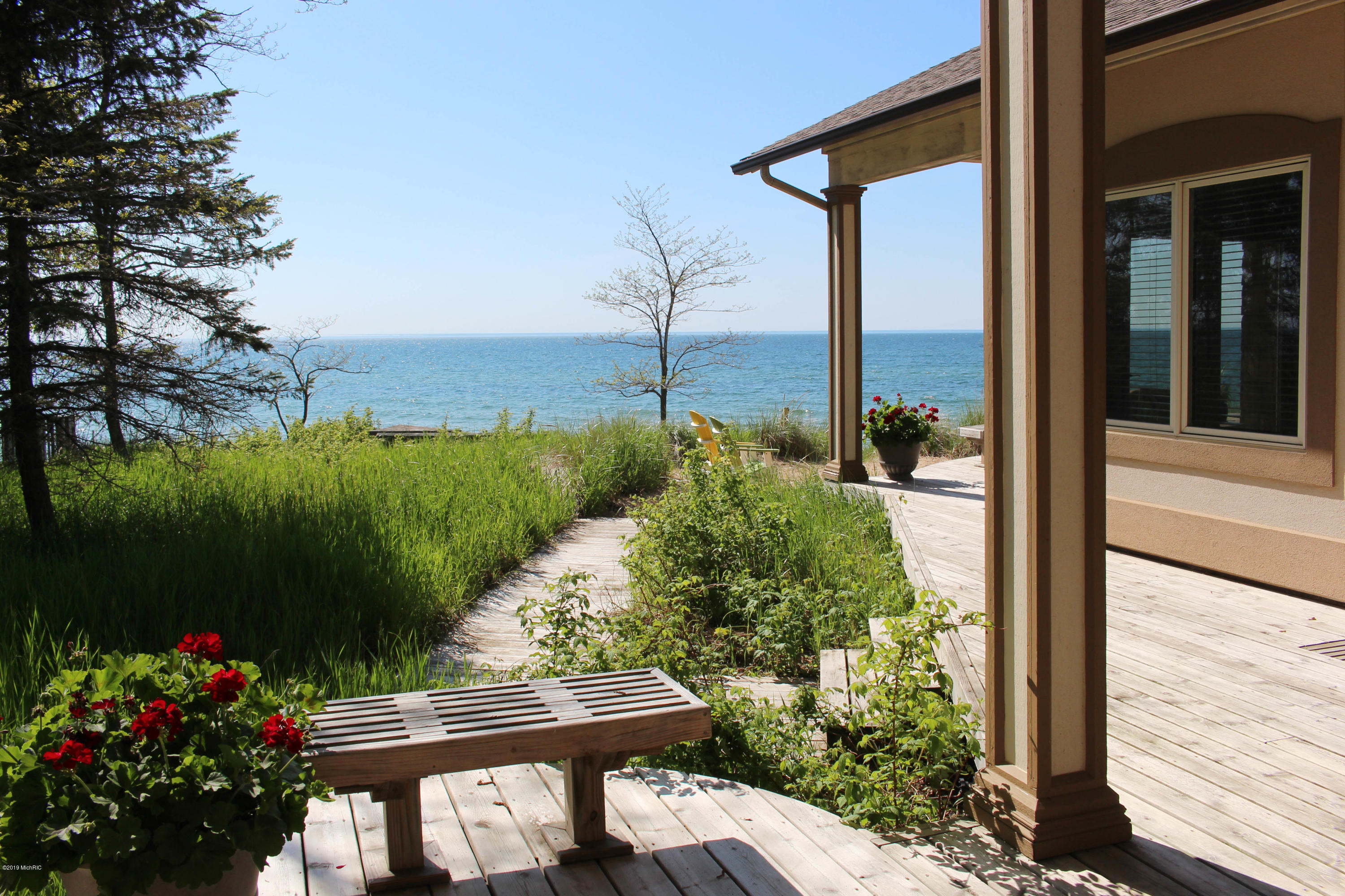 3062 Lakeshore Road Manistee, MI 49660 - Photo 5 of 63 View from Side Deck