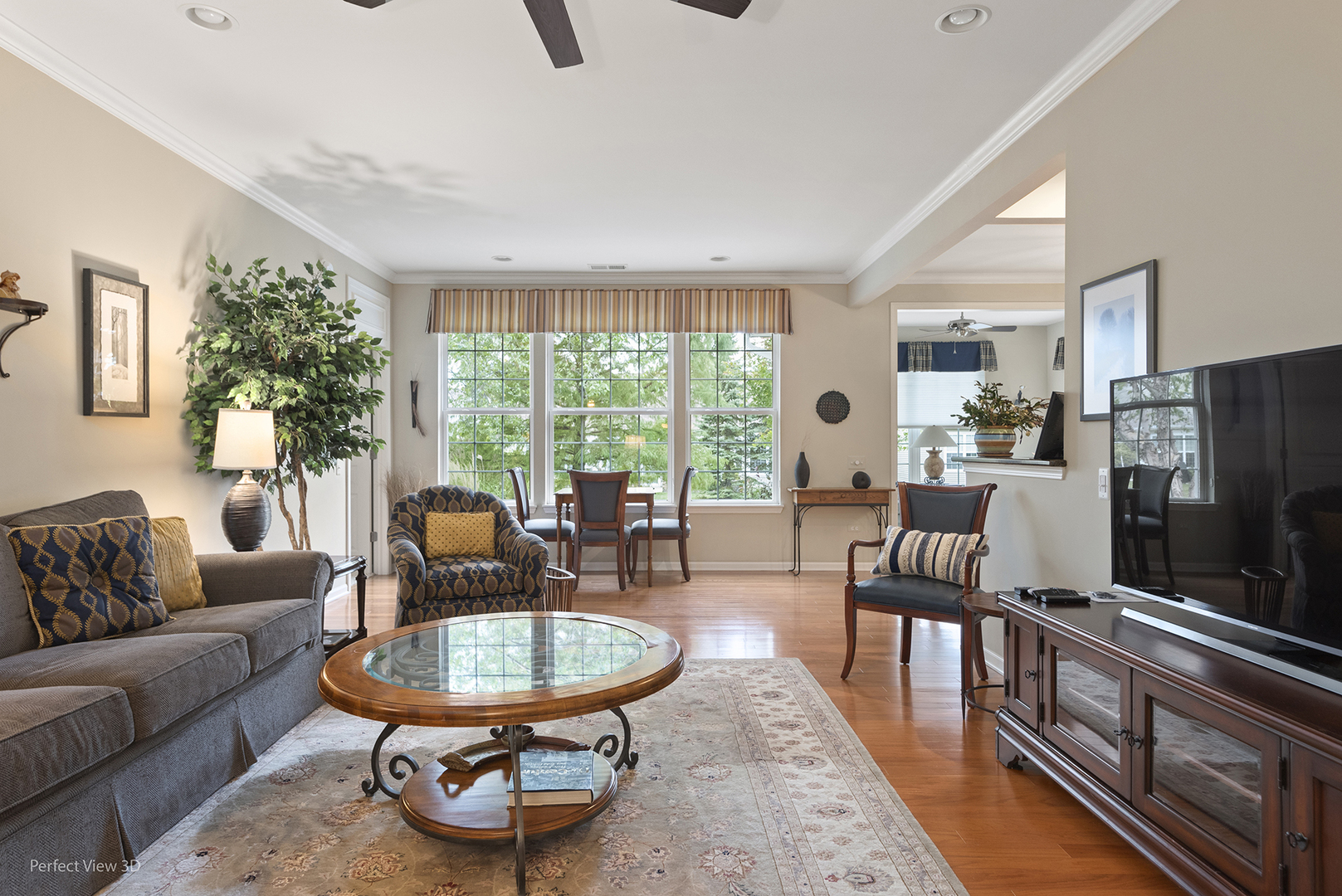 2468 Rolling Ridge Elgin, IL 60124 - Photo 11 of 29 a living room with fireplace furniture and a large window