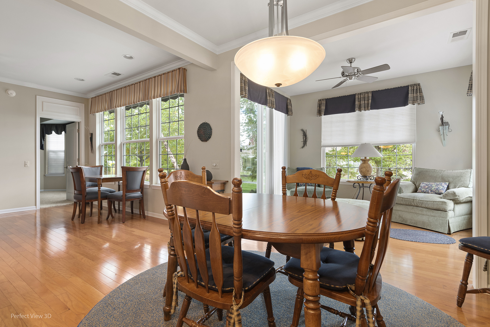2468 Rolling Ridge Elgin, IL 60124 - Photo 7 of 29 a dining room with furniture garden view and a chandelier