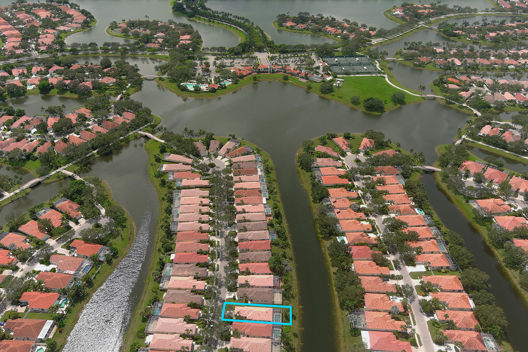 2613 James River Road West Palm Beach, FL 33411 - Photo 34 of 57 an aerial view of lake and residential houses with outdoor space