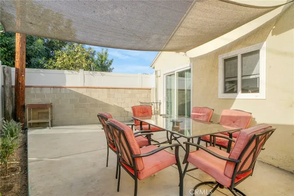 a view of a outdoor seating area