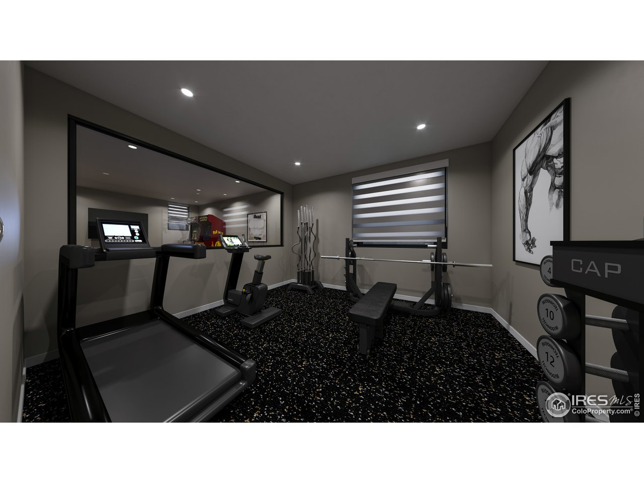 735 14th Street Boulder, CO 80302 - Photo 7 of 11 a black and white photo of a living room