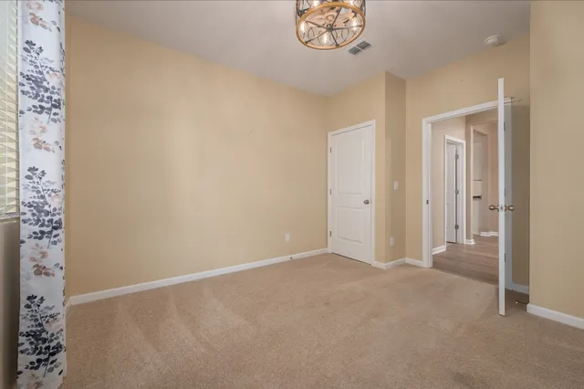 en empty room with a window