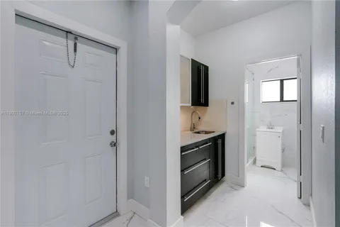 a view of cabinets and entryway