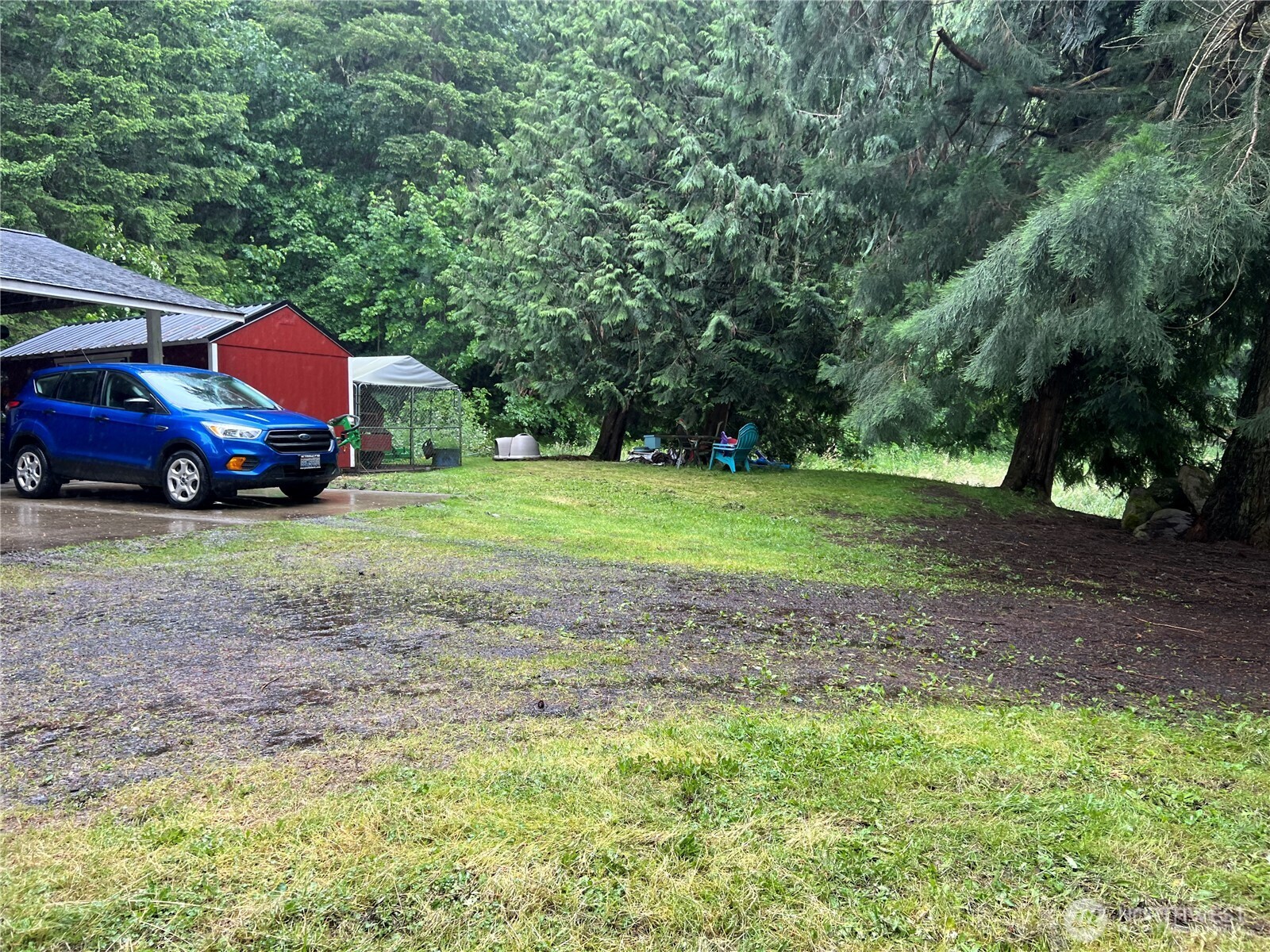 452 Lincoln Creek Road Centralia, WA 98531 - Photo 6 of 25 a view of a yard with a car parked in it