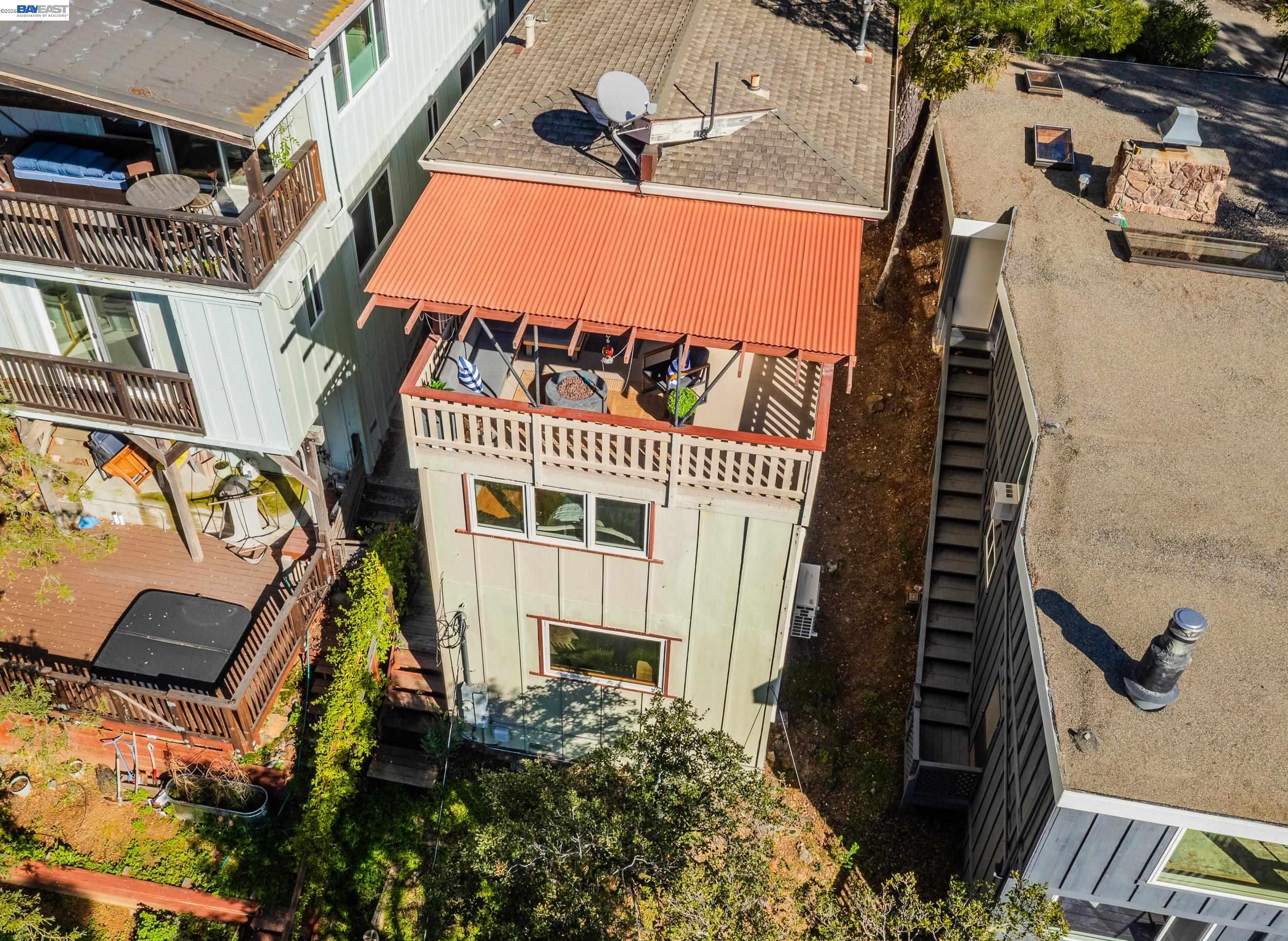 148 Ridgeway Avenue Fairfax, CA 94930 - Photo 25 of 31 an aerial view of residential houses with stairs