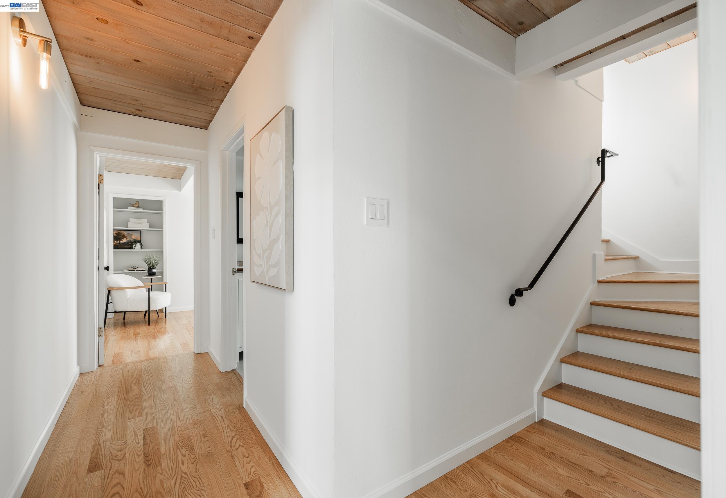 148 Ridgeway Avenue Fairfax, CA 94930 - Photo 10 of 31 a view of a hallway with wooden floor and entryway