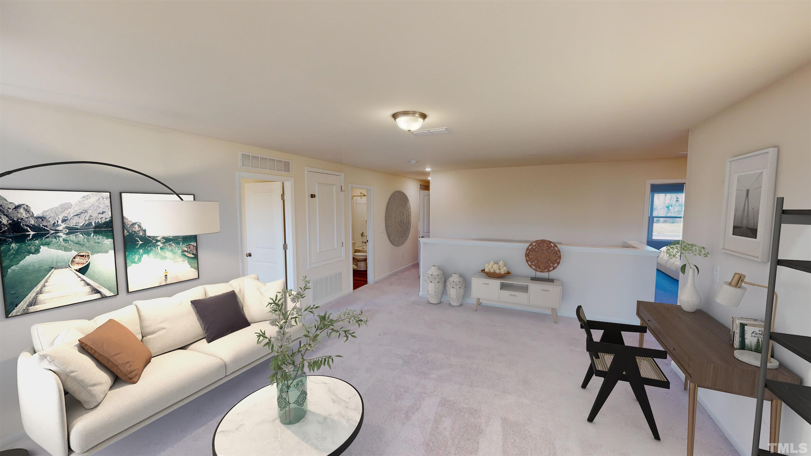 3517 Dragonfly River Raleigh, NC 27604 - Photo 20 of 27 a living room with furniture and a large window