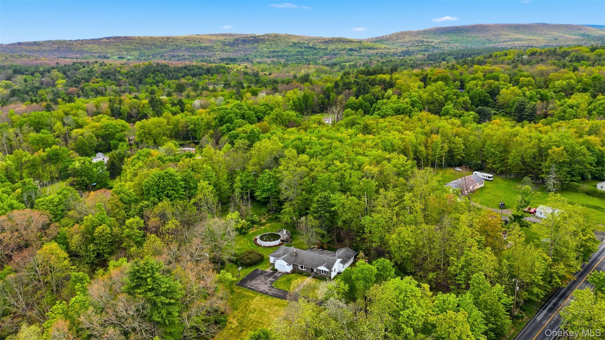 435 Samsonville Road Kerhonkson, NY 12446 - Photo 35 of 37 a view of a lush green forest with trees and some houses