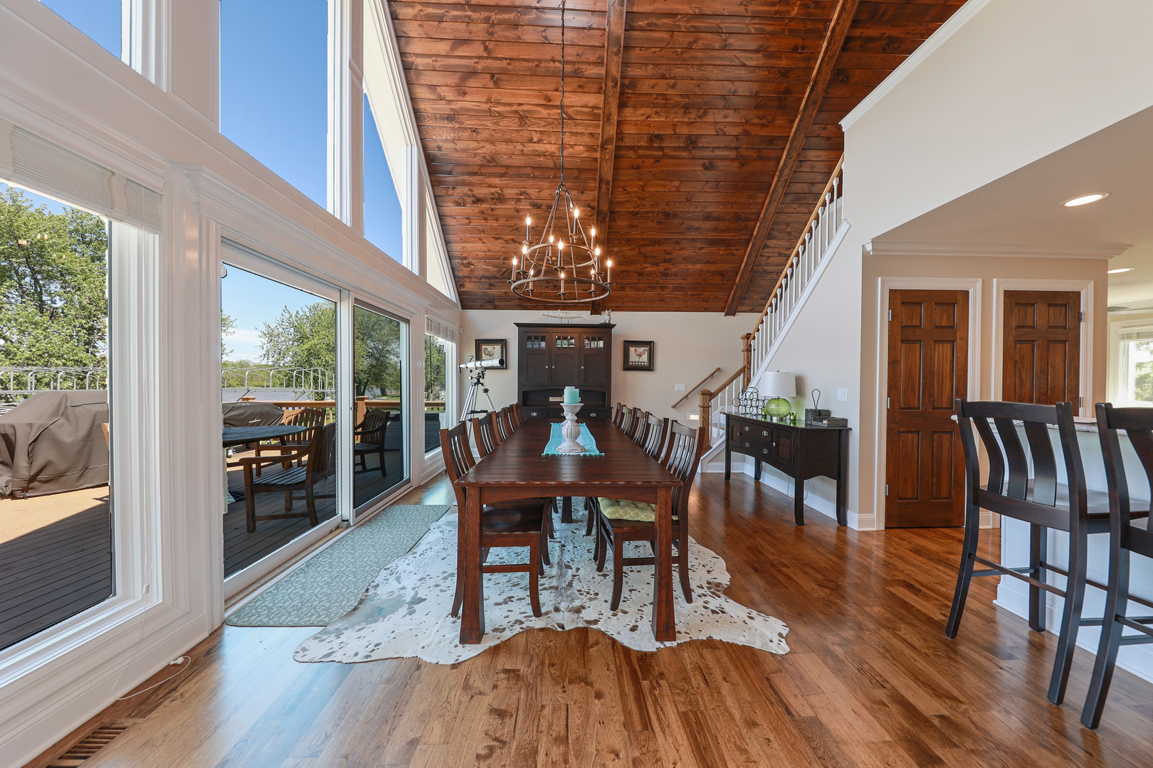 26000 Cottage Road Wilmington, IL 60481 - Photo 9 of 31 a view of a dining room with furniture window and wooden floor