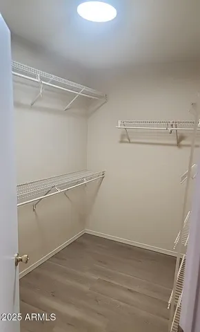 a view of small space with racks on the wall