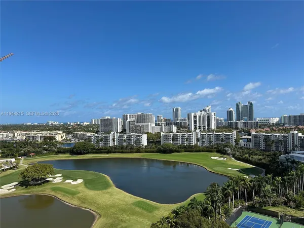a view of a city with swimming pool