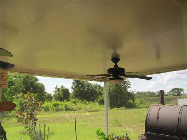 a view of a green yard