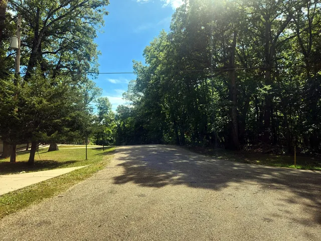 a view of street with trees