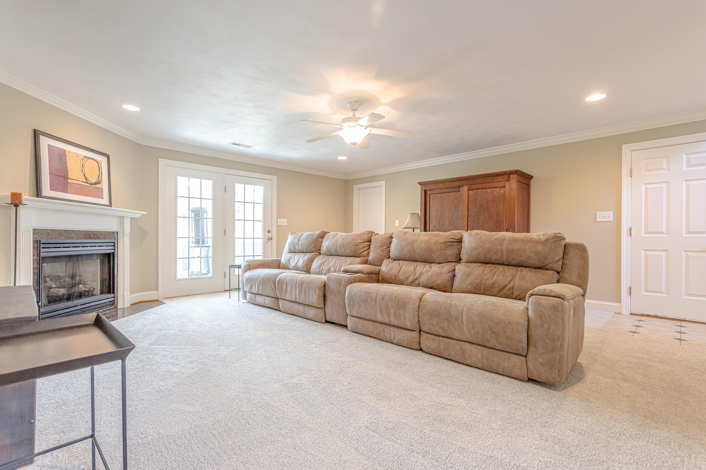 4510 Bethlehem Road Boones Mill, VA 24065 - Photo 23 of 48 a living room with furniture a fireplace and a window