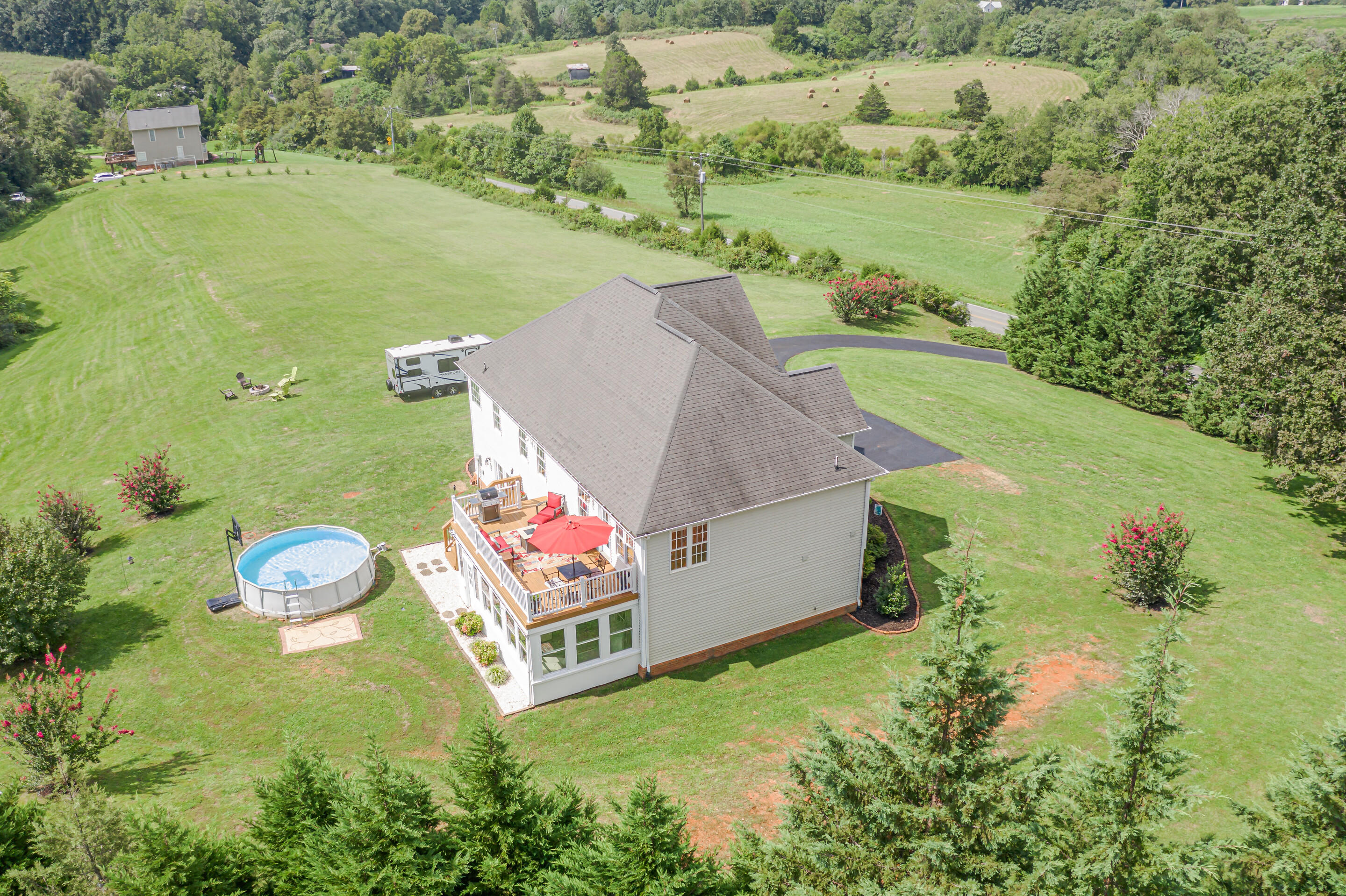 4510 Bethlehem Road Boones Mill, VA 24065 - Photo 43 of 48 an aerial view of a house