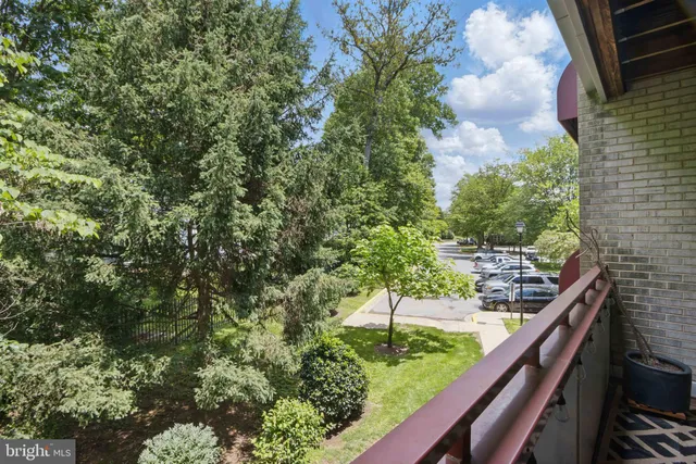 a view of a forest from a balcony