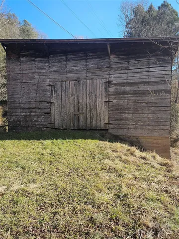a view of wooden door