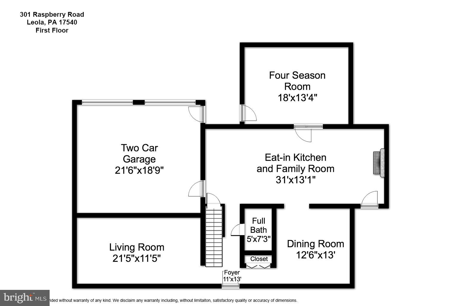 301 Raspberry Road Leola, PA 17540 - Photo 58 of 59 First floor plan