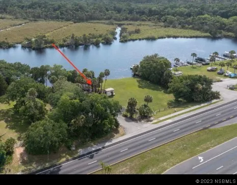 a view of a lake with outdoor space