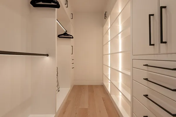 a view of a walk in closet