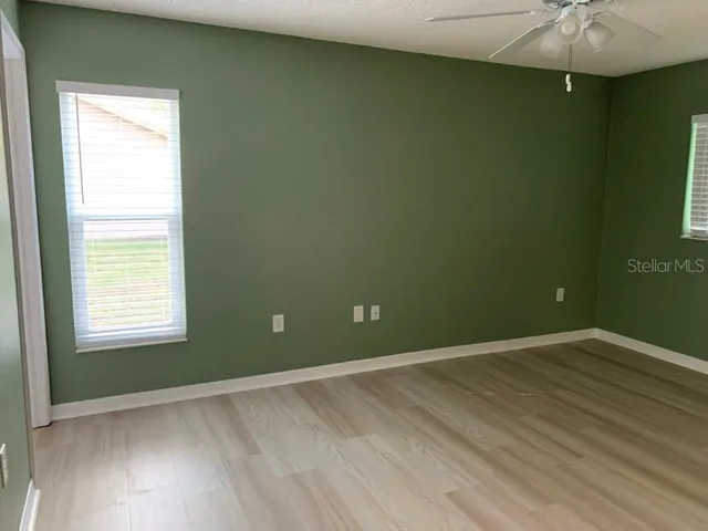 an empty room with a window